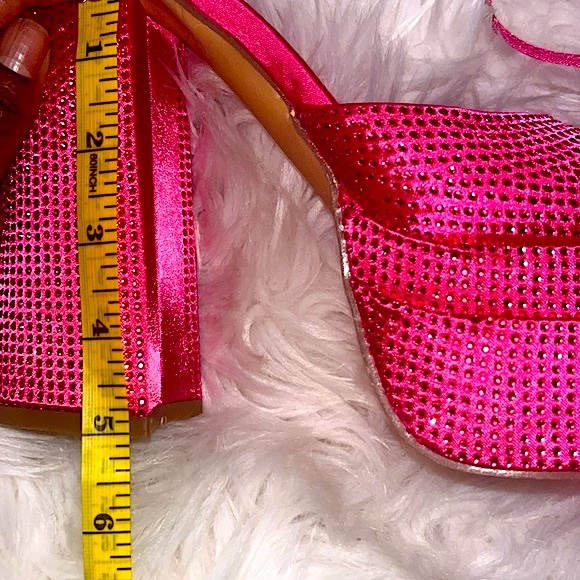 Pink Chunky Lace Up Platform - Picture 6 of 9
